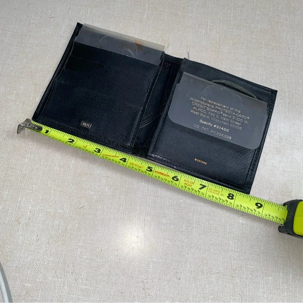 Rolf’s‎ Mustang Vintage Men’s Leather Bi Fold Black Wallet